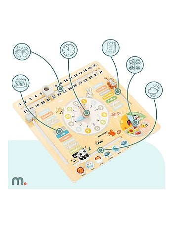 Calendario educativo Montessori legno inglese Mamabrum