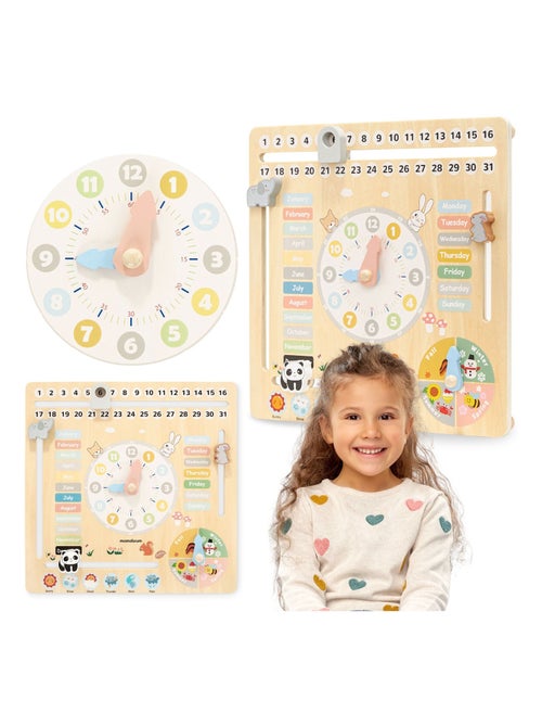 Calendario educativo Montessori legno inglese Mamabrum - Kiabi