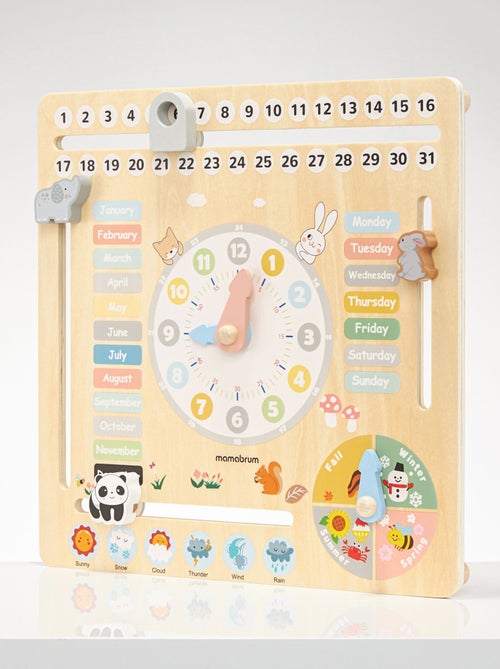 Calendario educativo Montessori legno inglese Mamabrum - Kiabi