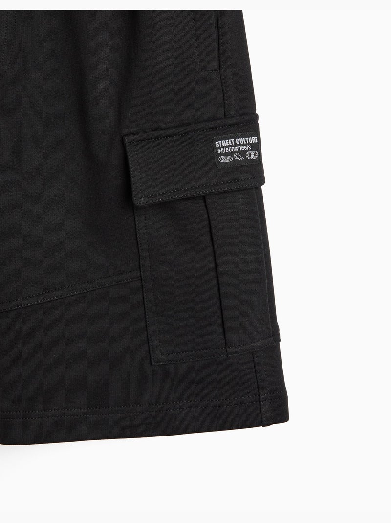 Calgões de felpa cargo, mo fashion Nero - Kiabi
