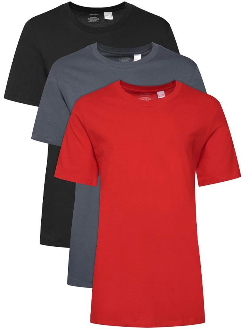 Calvin Klein Jeans - Set 3 T-Shirt Uomo Rosso - Kiabi