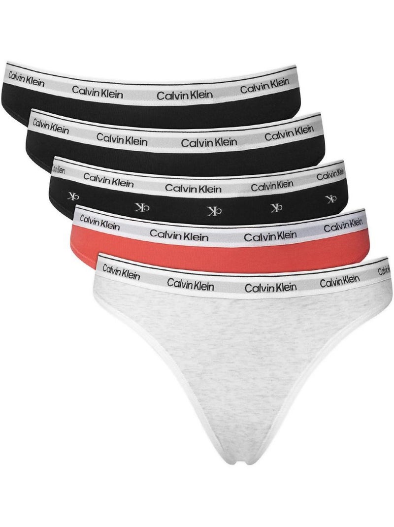 Calvin klein jeans confezione da 5 tanga donna Nero - Kiabi