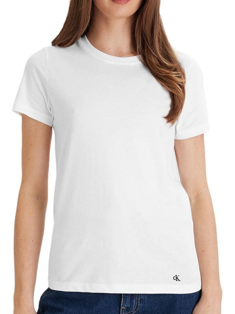 Calvin Klein Jeans T-Shirt Cotone Mixte - Confezione da 3 Bianco - Kiabi