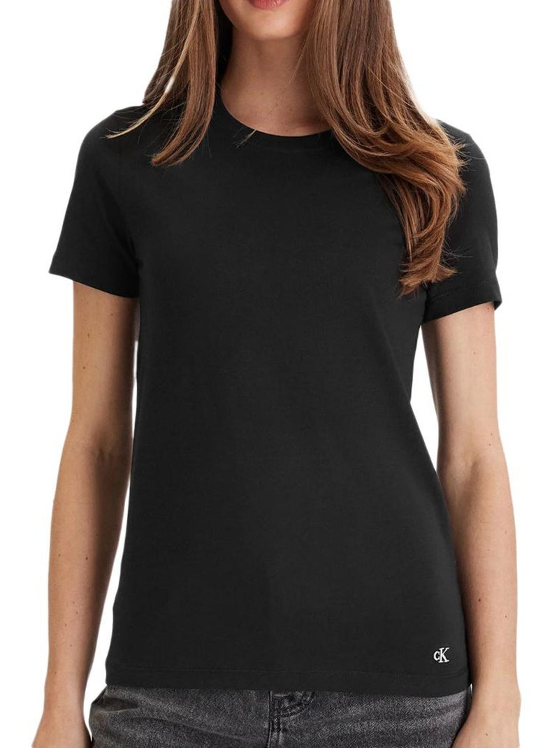 Calvin Klein Jeans T-Shirt Cotone Unisex - Confezione da 3 Nero - Kiabi