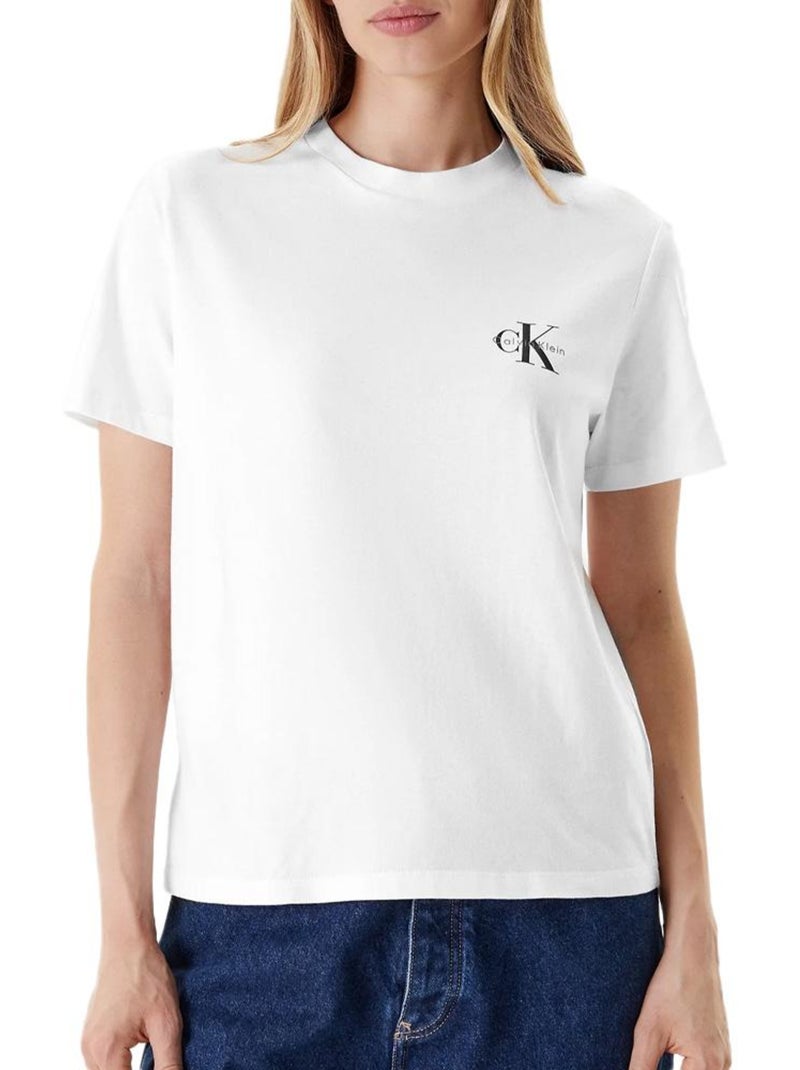 Calvin Klein Jeans T-Shirt Donna - Confezione da 2 Bianco Nero - Kiabi
