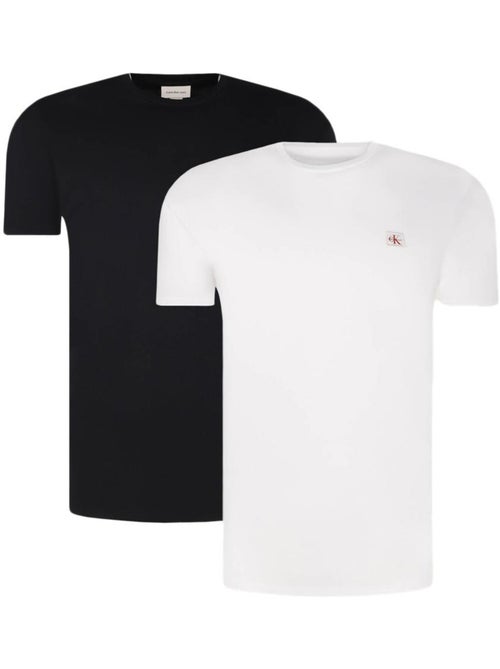 Calvin Klein T-Shirt Uomo (Confezione da 2) - Etichetta Tessuta - Kiabi Calvin Klein T-Shirt Uomo (Confezione da 2) - Etichetta Tessuta - Kiabi