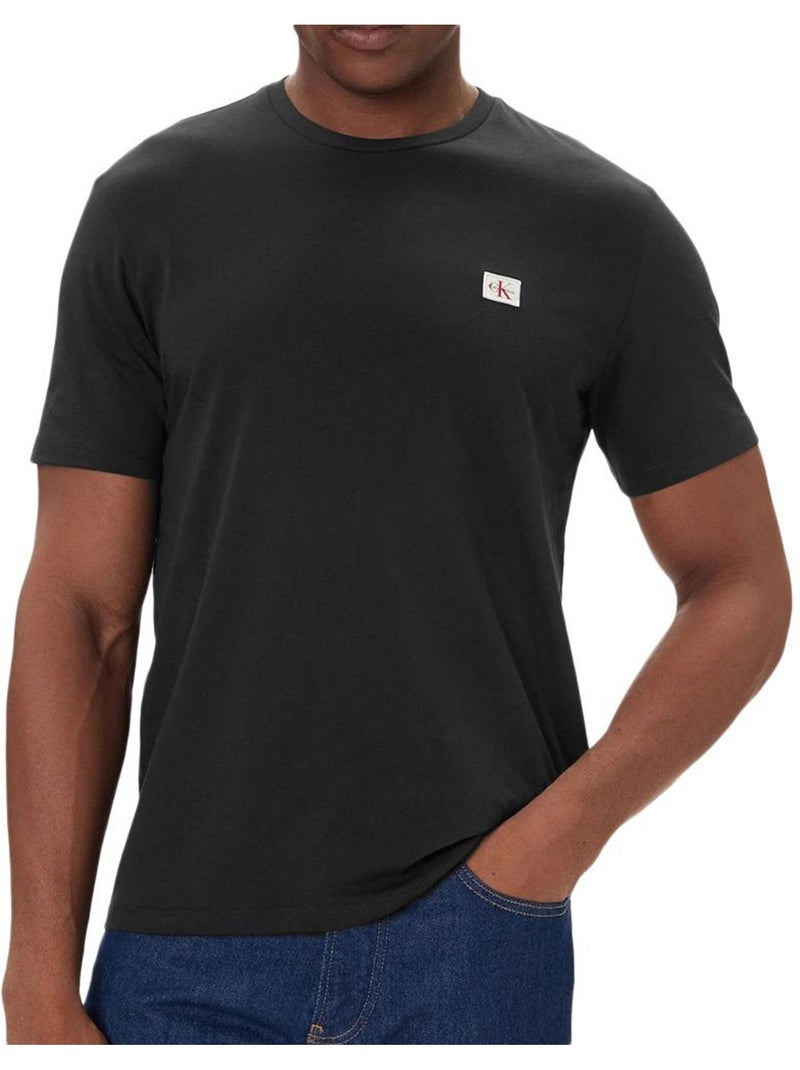 Calvin Klein T-Shirt Uomo (Confezione da 2) - Etichetta Tessuta Nero - Kiabi
