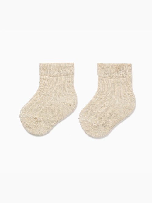 Calze a costine con lurex e volant - Kiabi