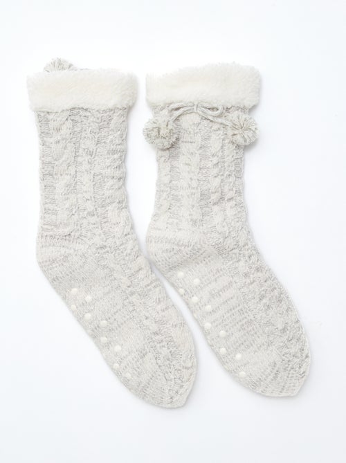 Calze calde imbottite antiscivolo - Kiabi