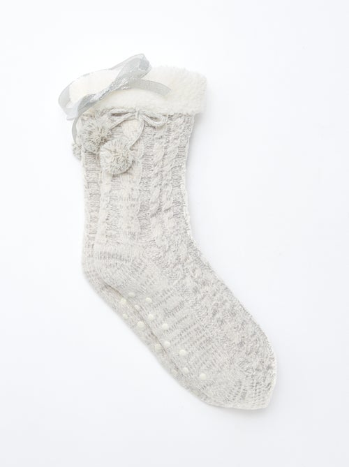 Calze calde imbottite antiscivolo - Kiabi