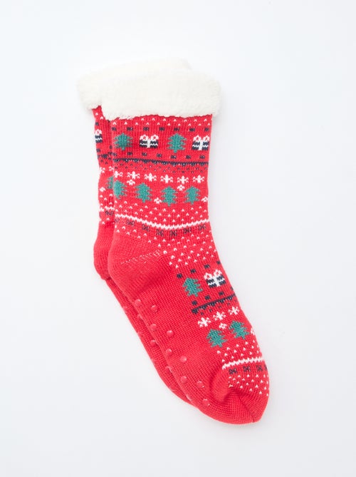 Calze calde imbottite antiscivolo - Kiabi