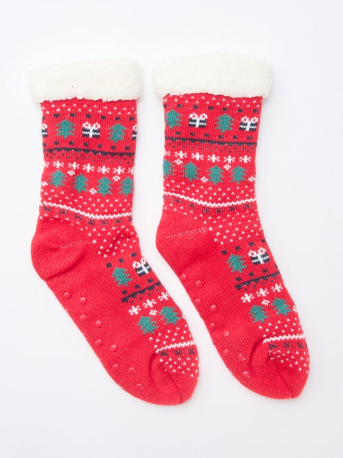 Calze calde imbottite antiscivolo - Kiabi
