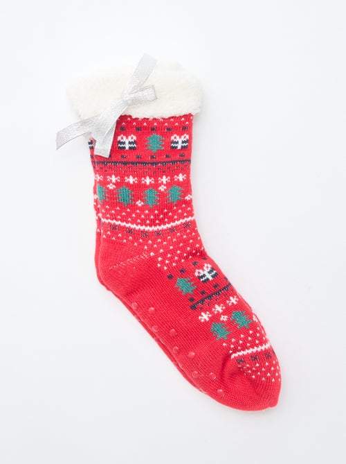 Calze calde imbottite antiscivolo - Kiabi