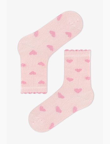 Calze corte bambina funny floreali in cotone, paio penti