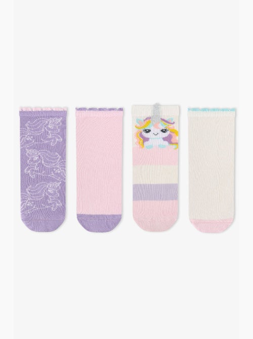 Calze corte bambina unicorn fantasy in cotone, 2 paia penti - Kiabi