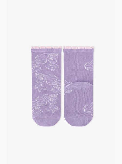 Calze corte bambina unicorn fantasy in cotone, 2 paia penti - Kiabi