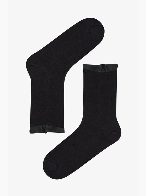 Calze corte doppio paio in tulle e cotone penti - Kiabi