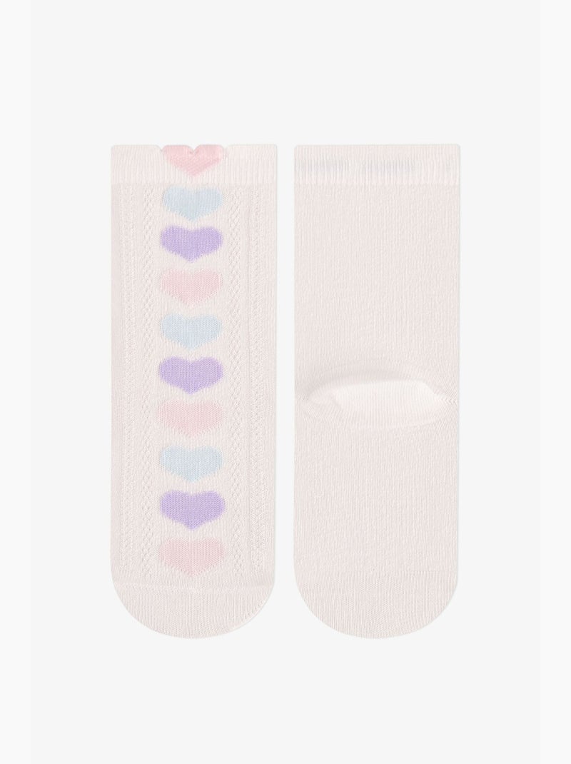 Calze corte in cotone unicorno bambina, paio penti Viola/Rosa - Kiabi
