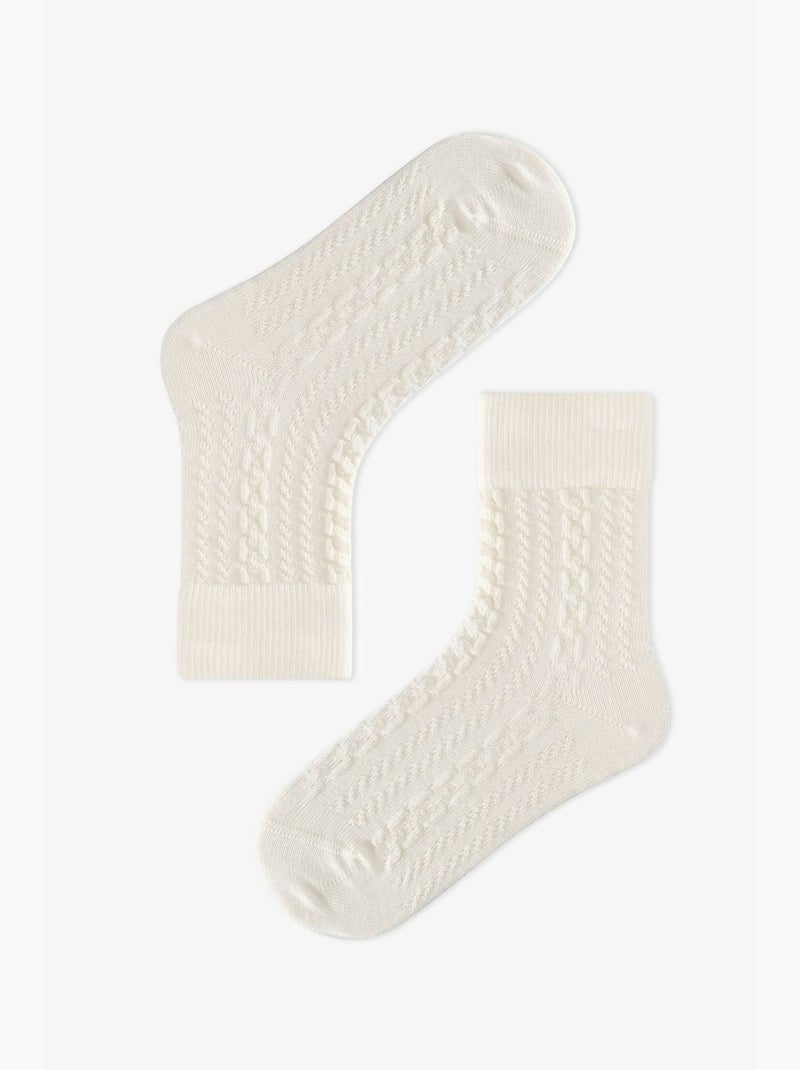 Calze corte paio marsmelov cutie bear bambina penti Bianco sporco - Kiabi
