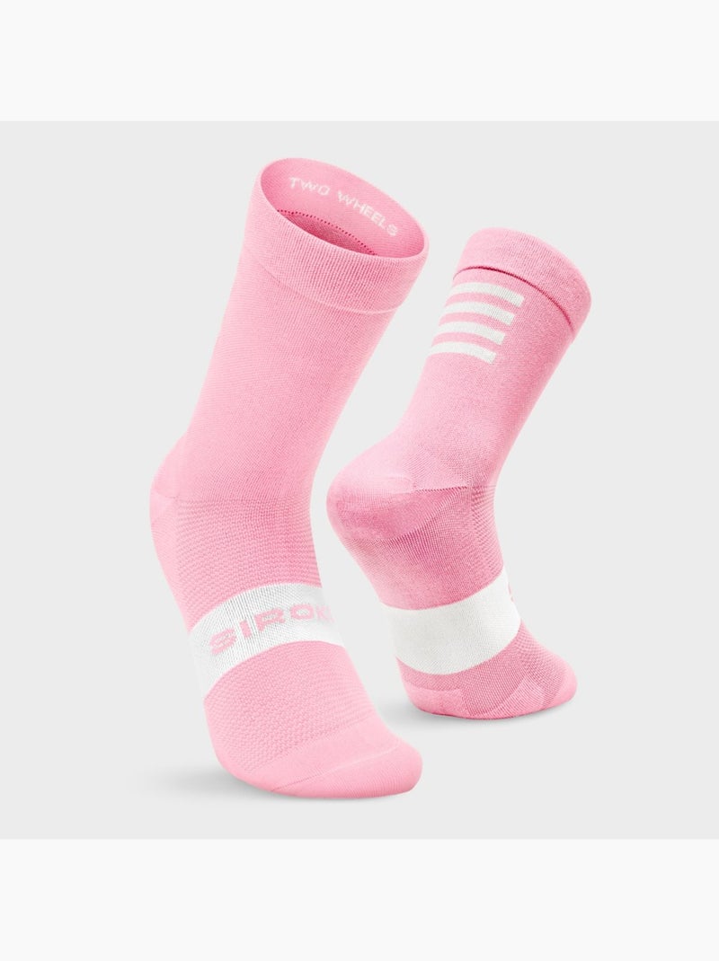 Calze da ciclismo ciclismo uomo e donna s1  agnello Rosa - Kiabi