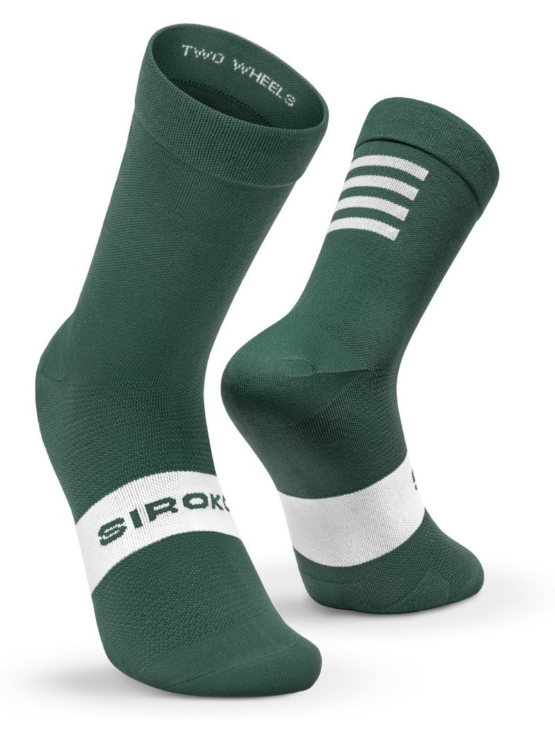 Calze da ciclismo ciclismo uomo e donna s1  alpe d'huez Verde scuro - Kiabi
