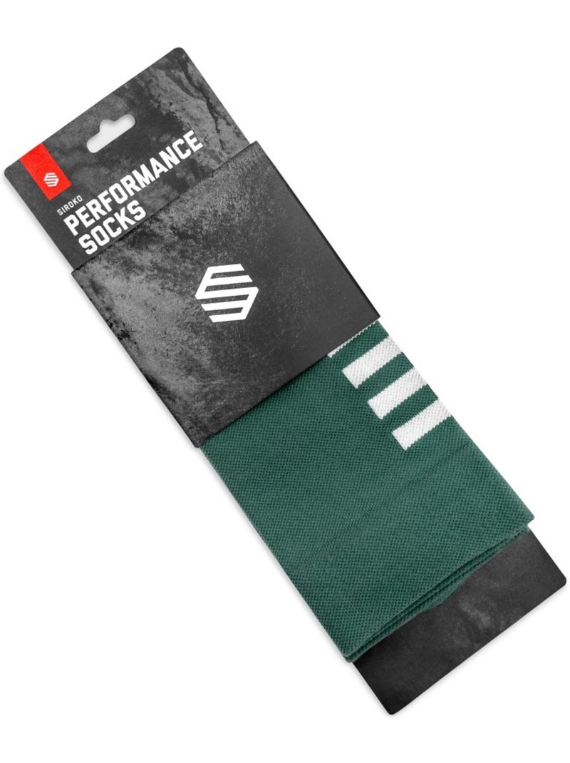 Calze da ciclismo ciclismo uomo e donna s1  alpe d'huez Verde scuro - Kiabi