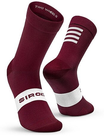 Calze da ciclismo ciclismo uomo e donna s1 burgundy