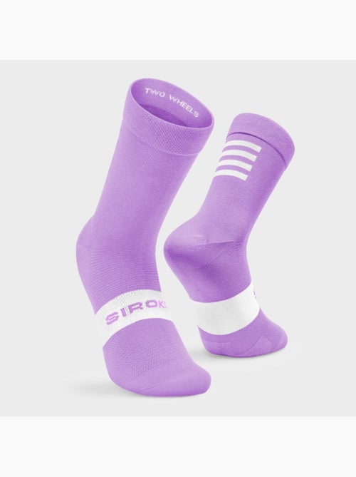 Calze da ciclismo ciclismo uomo e donna s1 lilac etna - Kiabi Calze da ciclismo ciclismo uomo e donna s1 lilac etna - Kiabi