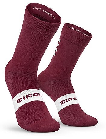 Calze da ciclismo ciclismo uomo e donna s1 maroon volata