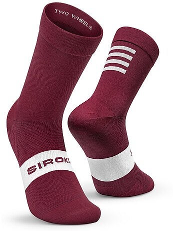Calze da ciclismo ciclismo uomo e donna s1 maroon volata
