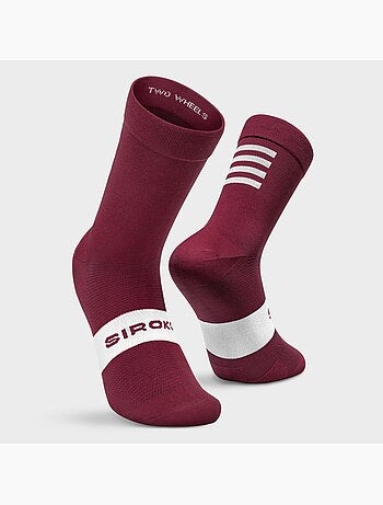Calze da ciclismo ciclismo uomo e donna s1 maroon volata