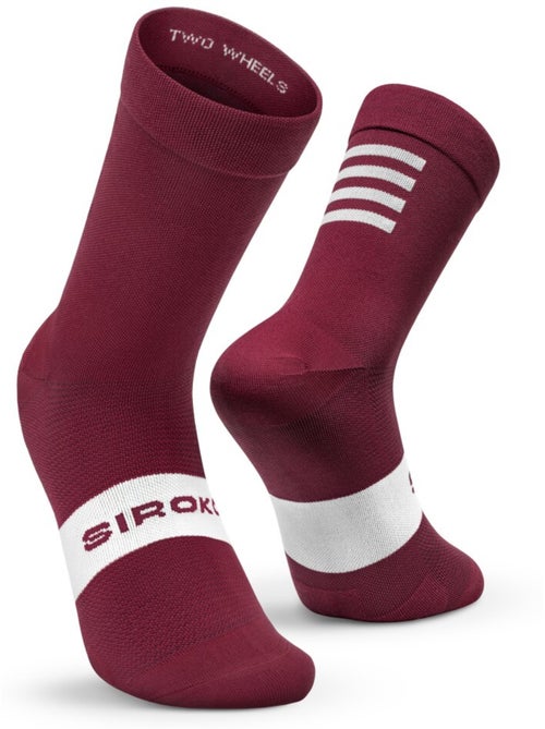 Calze da ciclismo ciclismo uomo e donna s1 maroon volata - Kiabi Calze da ciclismo ciclismo uomo e donna s1 maroon volata - Kiabi