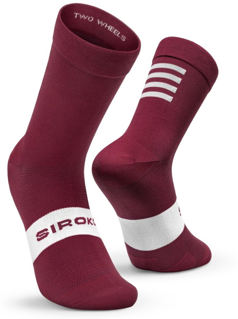 Calze da ciclismo ciclismo uomo e donna s1 maroon volata Rosso mattone - Kiabi