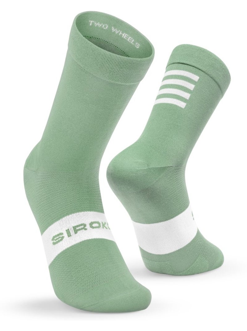 Calze da ciclismo ciclismo uomo e donna s1  sa calobra Verde oliva - Kiabi
