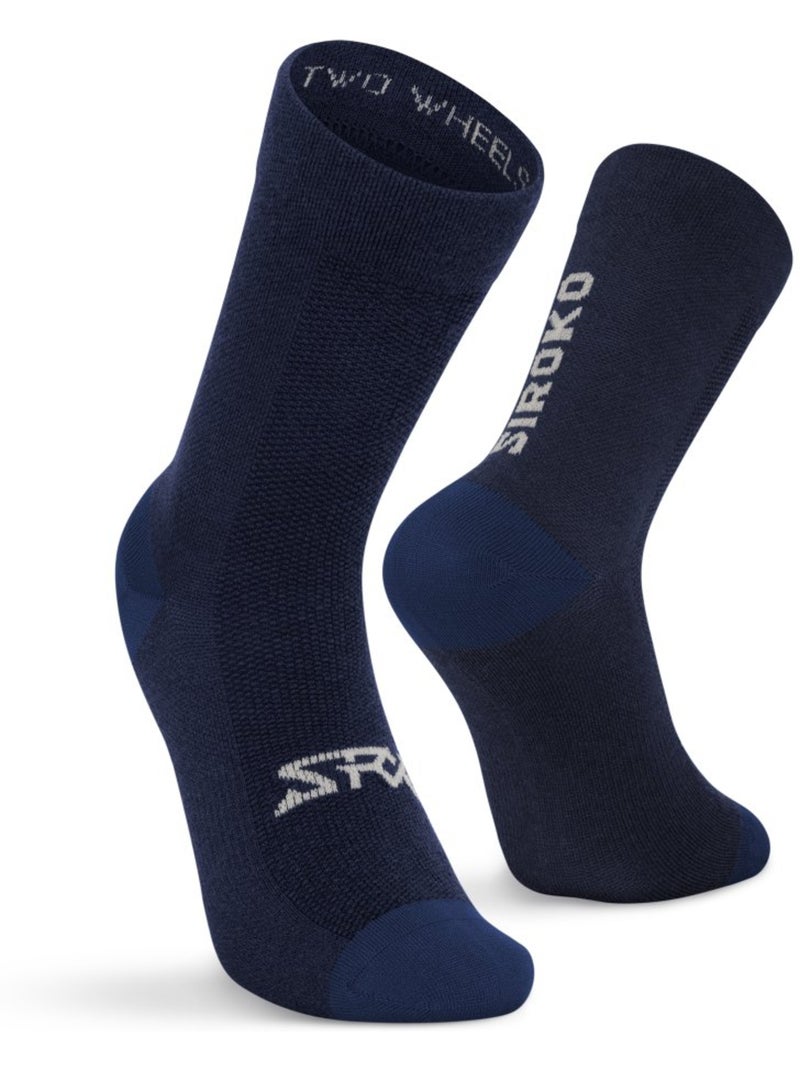 Calze da ciclismo con lana merino ciclismo uomo e donna srx arctic Blu - Kiabi