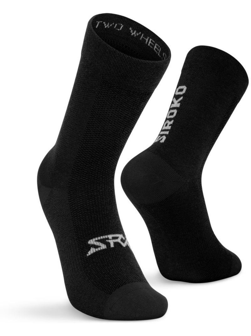 Calze da ciclismo con lana merino ciclismo uomo e donna srx grappa Nero - Kiabi