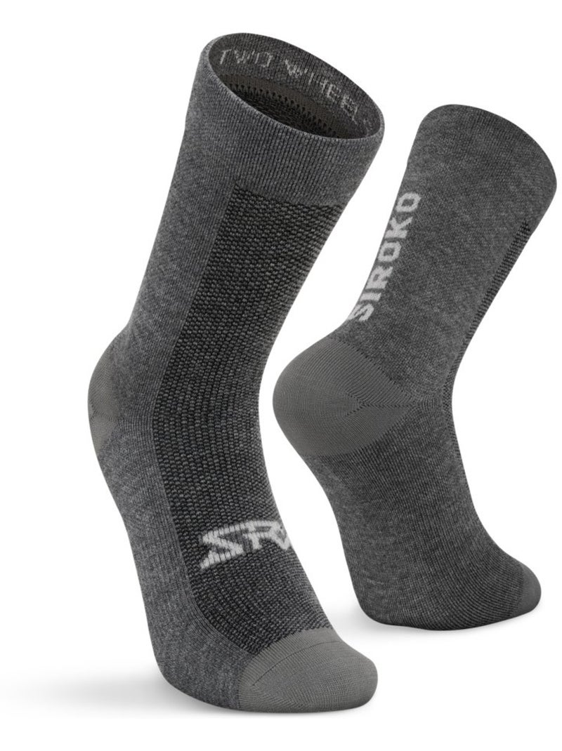 Calze da ciclismo con lana merino ciclismo uomo e donna srx maloja Bianco Grigio - Kiabi