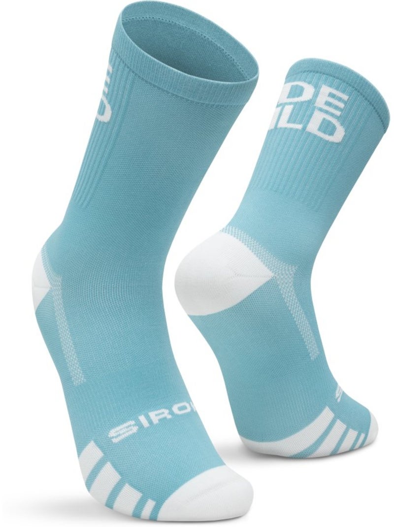 Calze da ciclismo gravel a mezza gamba ciclismo uomo e donna gs2 Blu - Kiabi