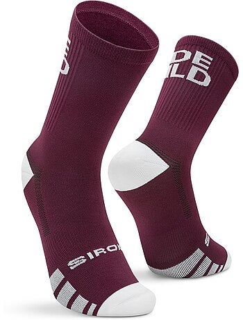 Calze da ciclismo gravel a mezza gamba ciclismo uomo e donna gs2 burgundy