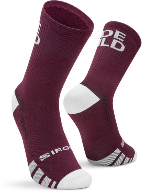Calze da ciclismo gravel a mezza gamba ciclismo uomo e donna gs2 burgundy - Kiabi Calze da ciclismo gravel a mezza gamba ciclismo uomo e donna gs2 burgundy - Kiabi