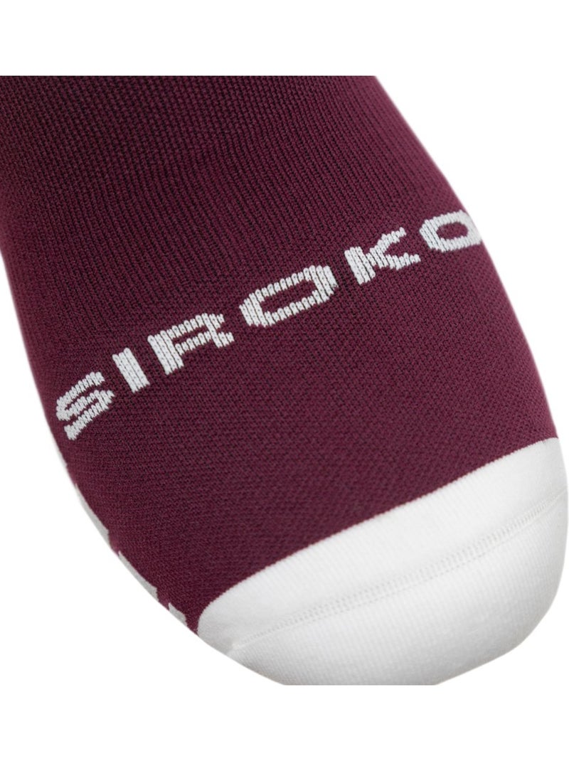 Calze da ciclismo gravel a mezza gamba ciclismo uomo e donna gs2 burgundy Rosso - Kiabi