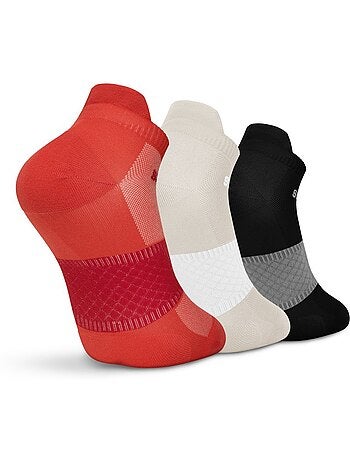 Calze da corsa corte in confezione da 3 paia fitness uomo e donna helix brick