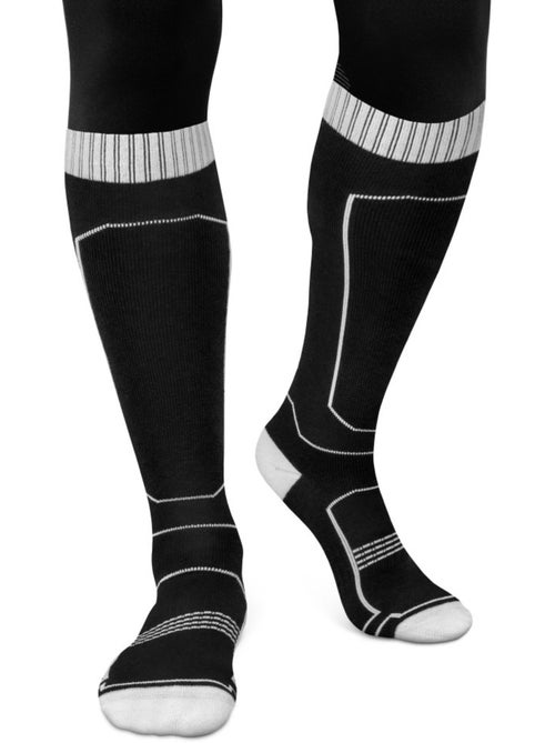 Calze da sci in lana sport invernali uomo e donna srx glide b&w - Kiabi