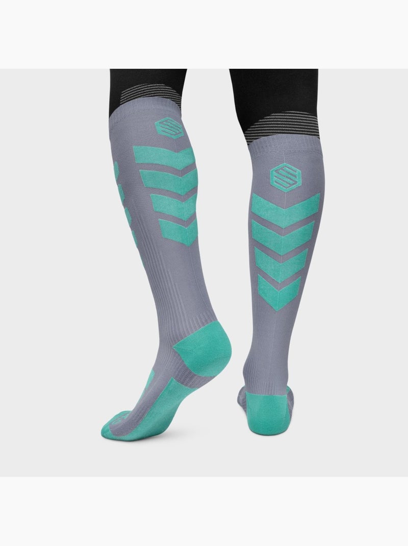 Calze da snowboard sport invernali uomo e donna aoraki crevasse Bianco Grigio - Kiabi