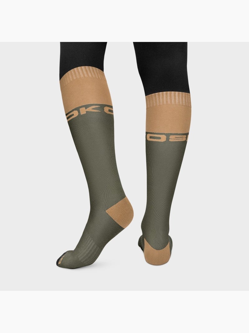 Calze da snowboard uomo e donna fuji olive Verde - Kiabi