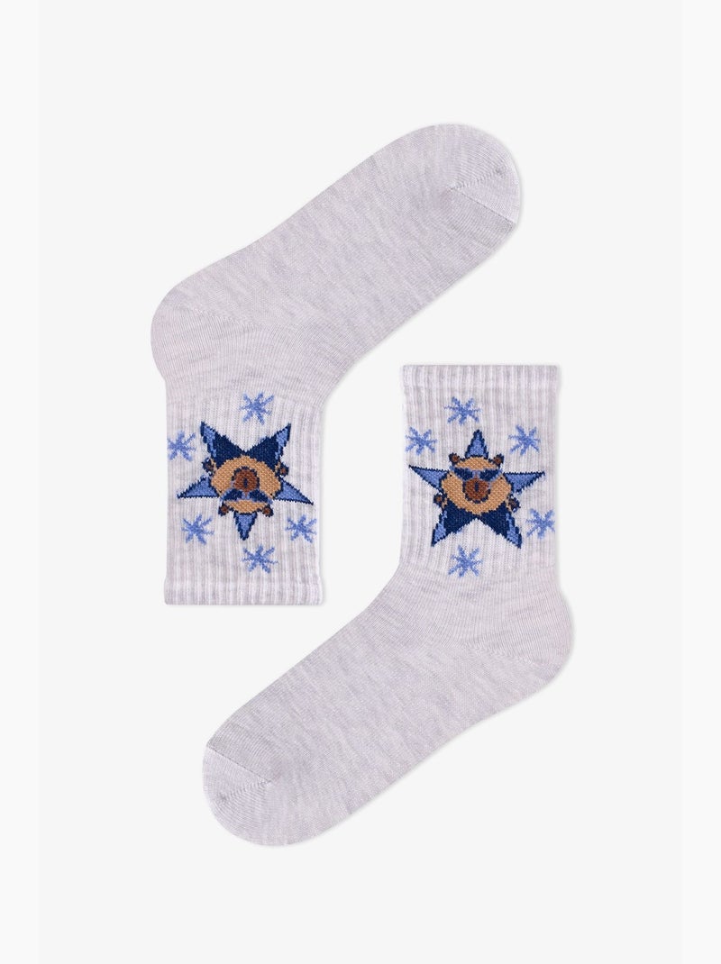 Calze da uomo ragazzo rockstar capy in cotone, confezione da 2 penti Blu marino - Kiabi