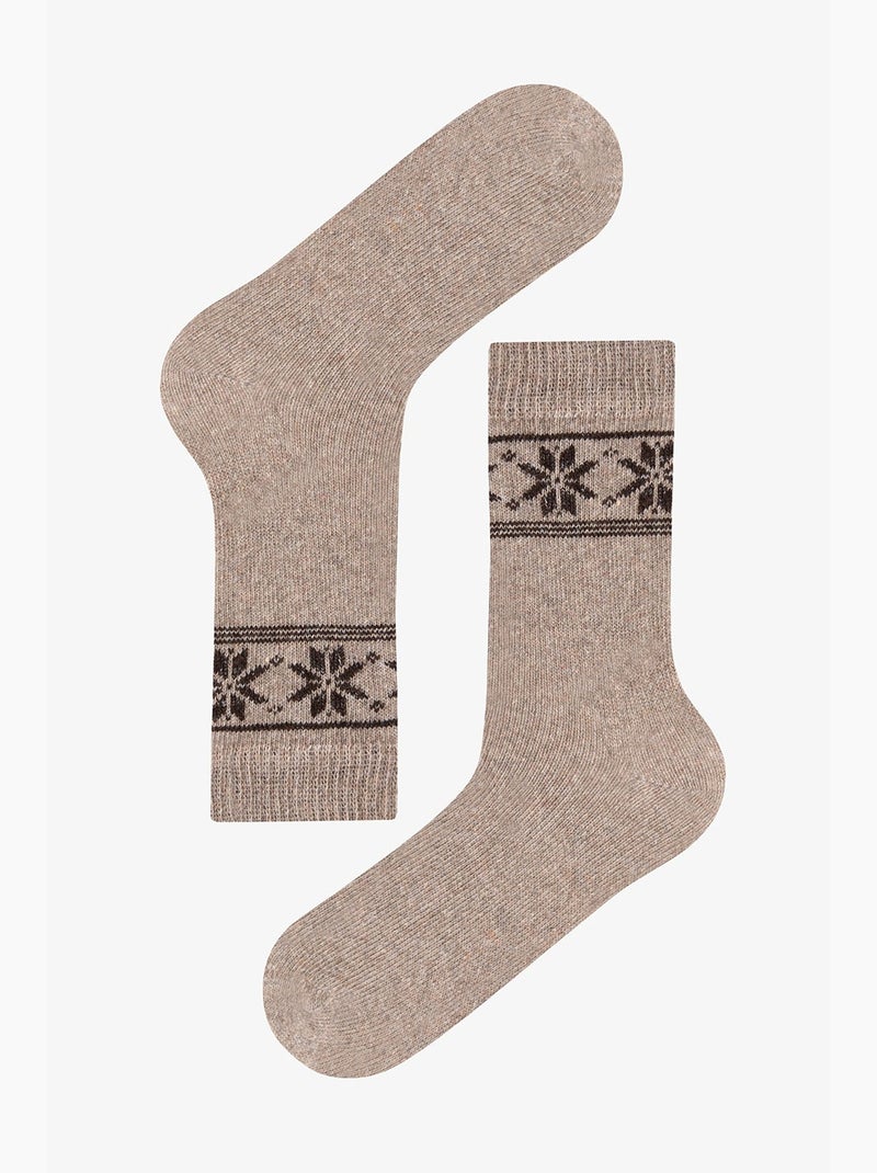 Calze da uomo terra classic con motivo a rombi, paio penti Beige naturale - Kiabi