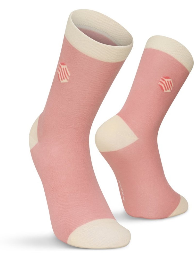 Calze in cotone in confezione da 3 paia lifestyle uomo e donna monogram Rosa - Kiabi