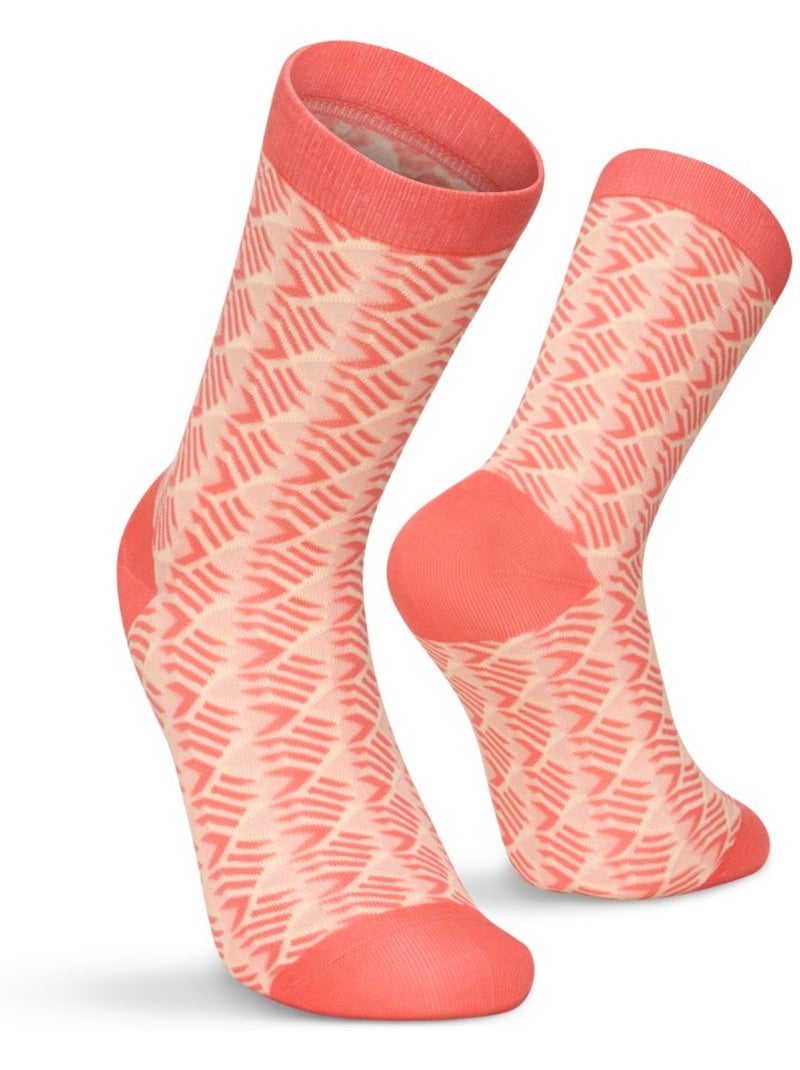 Calze in cotone in confezione da 3 paia lifestyle uomo e donna monogram Rosa - Kiabi