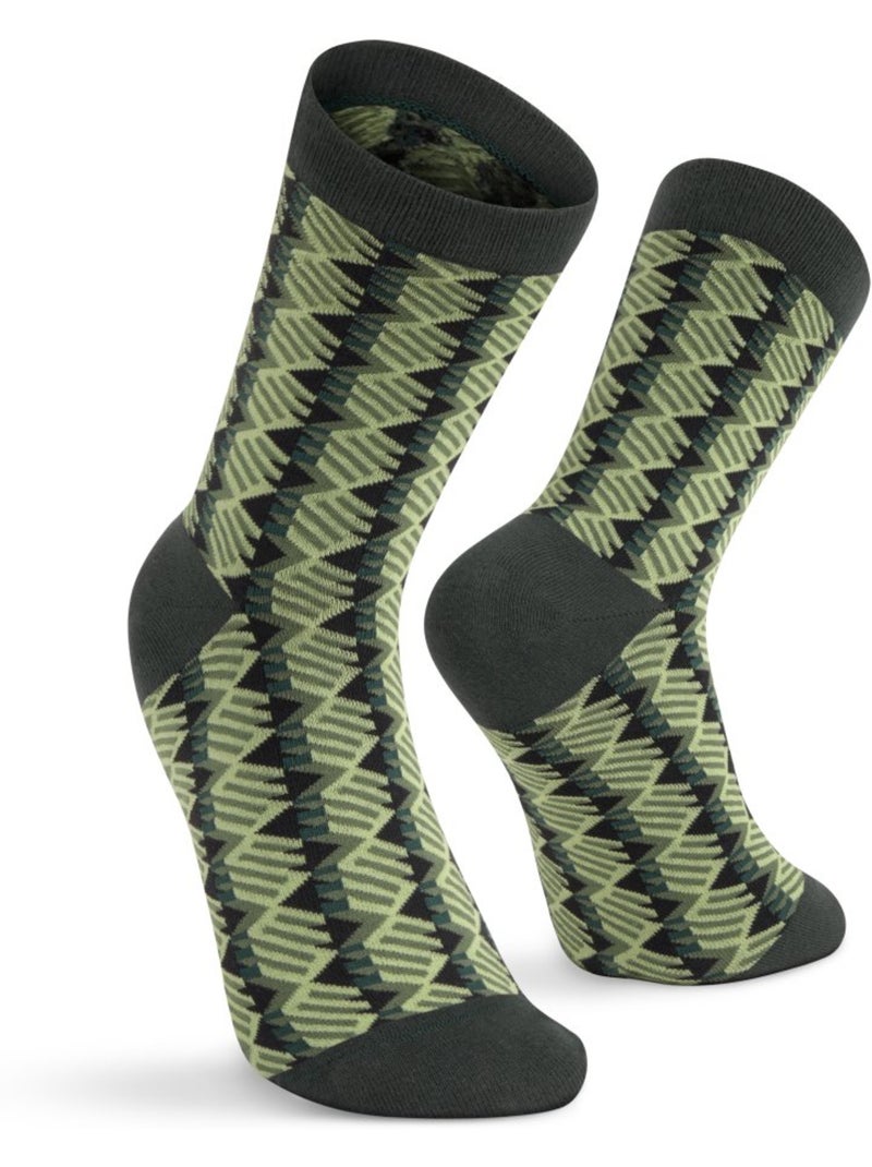 Calze in cotone in confezione da 3 paia lifestyle uomo e donna monogram Verde - Kiabi